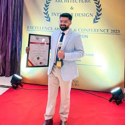 We are thrilled to be recognized as the "Creative & Futuristic Interior Design Firm of the Year 2023" for Maharashtra. This award is a testament to our team's hard work and creative vision.