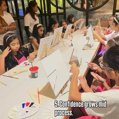 It’s amazing to watch a child’s confidence grow as they paint. They might start out hesitant, but midway through the process, they find their flow and truly begin to shine.
