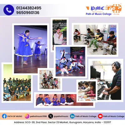 This collage captures the diverse talent within our college. From classical dance performances and hip-hop routines to instrumental and vocal showcases, our students are always ready for the spotlight.