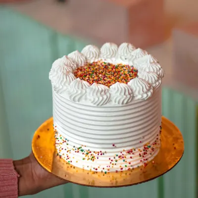 My iconic Tres Leches cake is still a superstar at the bakery. It's a light sponge cake soaked in three kinds of milk, and it's pure heaven.