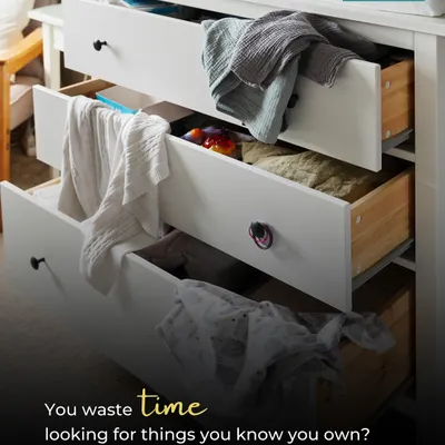 Do you waste time looking for things you know you own? A messy, overflowing drawer is often the culprit.