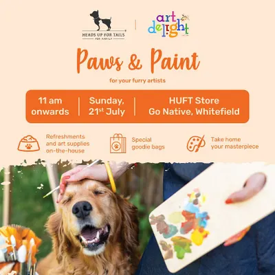 Get ready for our most awaited event: Paws & Paint. Join me and bring your furry artist for a day of fun, creativity, and special goodie bags.