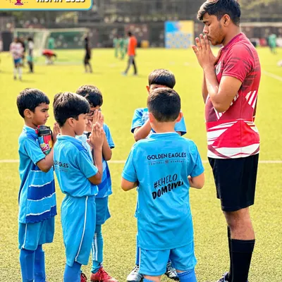 Our 'Chote Ustads' learning from their coach. We emphasize discipline and respect from the very beginning, creating a positive learning environment for our U12 players.
