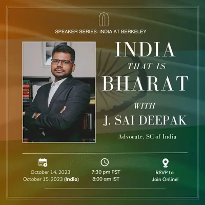 The poster for my virtual interaction with students of UC Berkeley. It is crucial to engage with the youth at universities, as they will shape the future discourse.