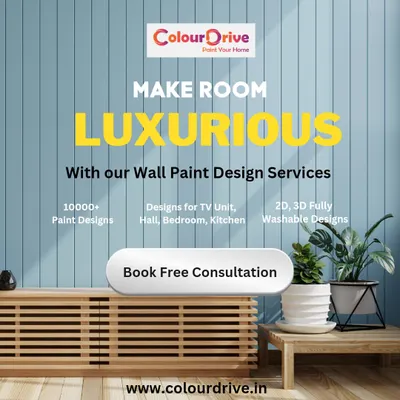 We offer over 10,000 paint designs to make any room feel luxurious. Whether for a TV unit, bedroom, or entire hall, we provide free design consultations to help you choose the perfect washable 2D or 3D design.