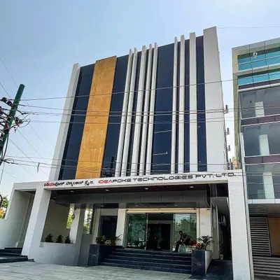The completed commercial building on Sarjapur Road stands as a testament to our design philosophy. The facade's strong verticality and use of contrasting materials establish a distinct and professional identity for the technology company it houses.