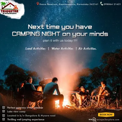 Thinking about a camping night? Plan it with us. Our bonfires are the perfect place to relax after a day of activities.