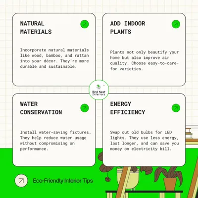 We can help you create a sustainable and responsible workspace. This guide outlines four key eco-friendly interior tips we often implement, including using natural materials like bamboo, improving energy efficiency with LED lighting, conserving water, and adding indoor plants for better air quality.