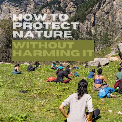 We believe in protecting the beautiful natural spaces we play in. This photo shows our group during a 'Leave No Trace' workshop, learning how to enjoy nature responsibly.
