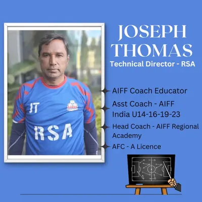 We are led by our Technical Director, Joseph Thomas, an AIFF Coach Educator and former coach for multiple Indian national youth teams. His vast experience at the highest levels of Indian football shapes the professional quality of every program we offer.