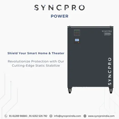 We revolutionize protection with our cutting-edge SyncPro static stabilizer. Designed specifically to shield smart homes and home theaters, it ensures all your sensitive equipment receives clean, stable power for uninterrupted performance.