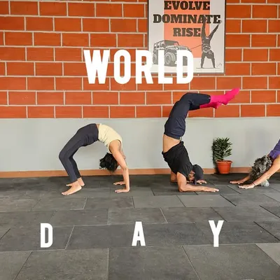 Yoga: spelled out, lived out. A fun moment from one of our workshops celebrating World Yoga Day with the community.