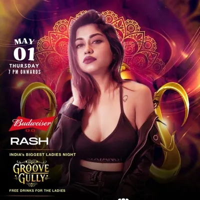 The official poster for my "Groove Gully" ladies' night at Sunburn Union. These events are always super high-energy and fun.