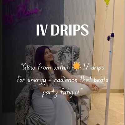 Glow from within with our IV Drips. This treatment delivers a potent cocktail of vitamins and antioxidants for energy and radiance that beats party fatigue, making it a must-have during the busy wedding season.