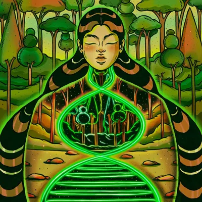 My debut illustration for The New York Times Opinion section. This piece explores sociogenomics, depicting the interdependent relationship between nature and nurture as a glowing DNA-like structure.