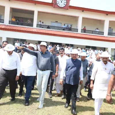 A historic day for Panvel cricket. Walking with esteemed dignitaries during the inauguration of our new academy.