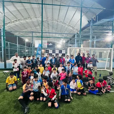 A proud moment for the entire Sportonix FC community. Players from all age groups gather for a photo after our in-house football tournament.
