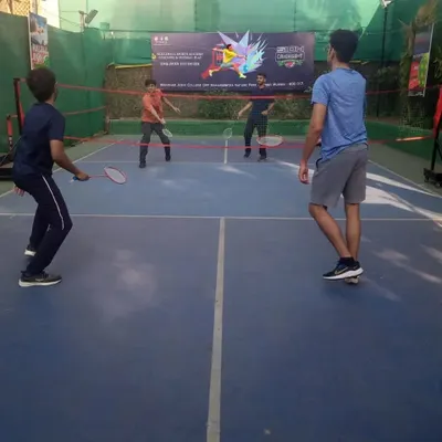 Taking the game outdoors! We also play on outdoor courts when the weather is right, bringing the same energy and passion.