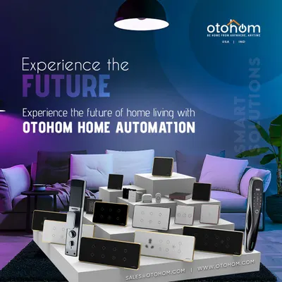 Experience the future of home living with our complete product ecosystem. This image displays our range of smart switches, locks, and control panels, all designed to work together to create a seamless smart home.