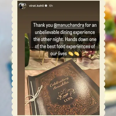 We were so humbled by this kind appreciation from Virat Kohli after we hosted a special birthday celebration for Anushka Sharma. It was a joy to cook for people who have enriched our culture so much.
