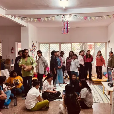 Our training sessions are interactive and participatory. Here, our Playmakers are engaged in a group activity, sharing insights and learning from one another in a supportive, hands-on environment.