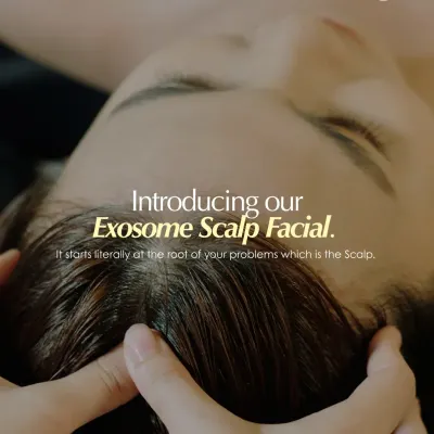 We introduce our Exosome Scalp Facial, a targeted treatment that goes straight to the root of hair health concerns. By focusing on the scalp, we lay the foundation for stronger, more resilient hair growth.