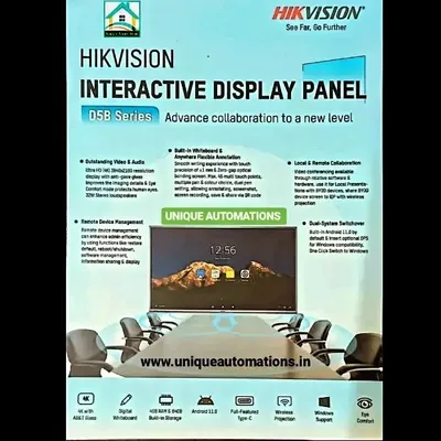Digitalize your boardrooms and classrooms with our Hikvision Interactive Display Panel. This all-in-one solution features an ultra HD display, a built-in whiteboard for easy annotation, and wireless projection for local and remote collaboration. It's the one-stop digital solution for any modern workspace.