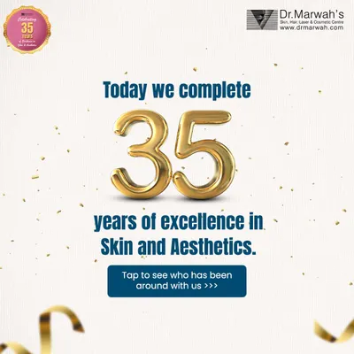 Today, my clinic completes 35 years of excellence in skin and aesthetics. This milestone is a testament to our continuous commitment to innovation and patient care since 1989.