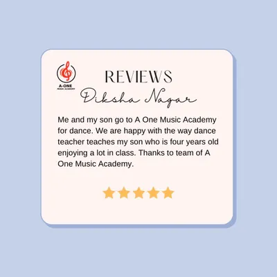 A wonderful review from a mother who joined our academy with her four-year-old son. We are so happy they are enjoying the classes and the way our teachers make learning fun.