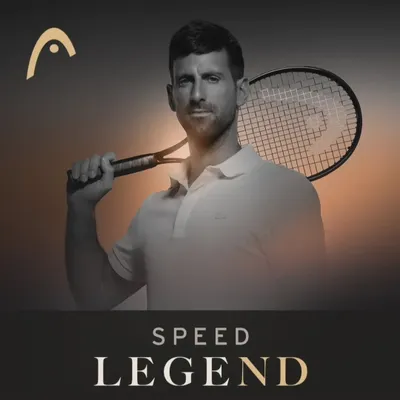 The Head Speed Legend 2024, endorsed by tennis great Novak Djokovic. This racquet is designed for advanced players seeking ultimate control and a fast swing. It's an aspirational frame for anyone serious about their game.