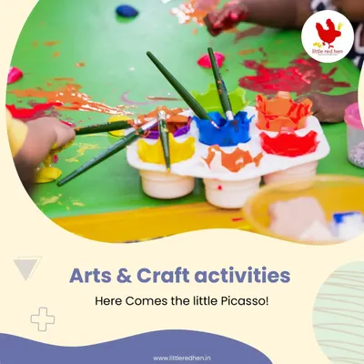 Here comes the little Picasso. Our arts and crafts activities are all about unleashing creativity. We provide the tools and the freedom for children to explore, imagine, and create their own masterpieces.