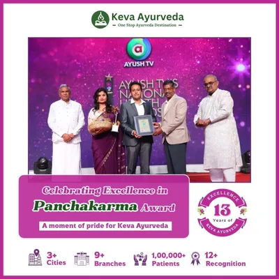 A moment of pride for us. We were honored with the Excellence in Panchakarma Award at the AYUSH National Health Awards, a symbol of our dedication to holistic healing.
