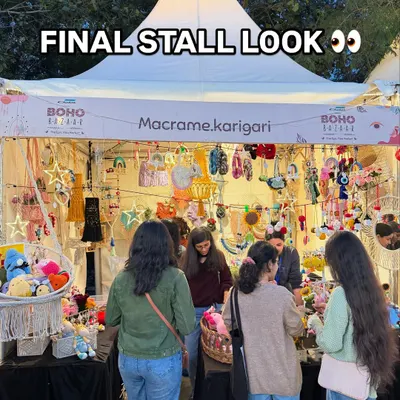 The final look of our stall at the Boho Bazaar! It was so exciting to see all our creations displayed together and to meet so many wonderful people.