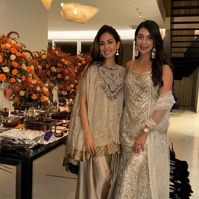 The stunning Mira Kapoor celebrating in one of my curated pieces. She wears an elegant umbrella kurta set by Prisho, a perfect example of understated festive glamour.