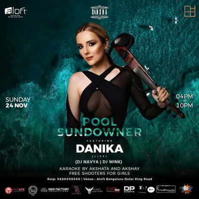 A 'Pool Sundowner' at Aloft Hotel. I bring a different vibe for these events, often mixing in techno and other genres to match the relaxed yet upbeat poolside atmosphere.