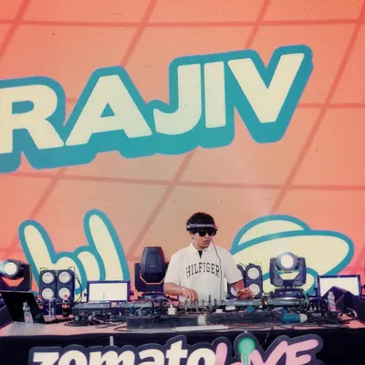 A full-stage view of my set at Zomaland by Zomato Live. Seeing my name up on the big screen in front of a massive crowd was an incredible experience.