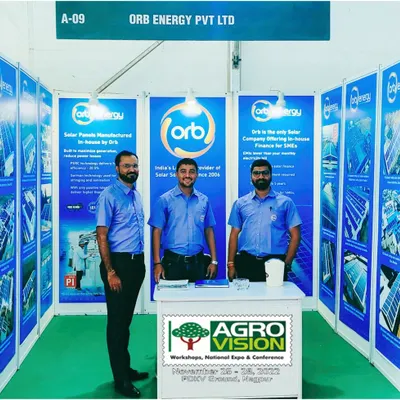 Our team is pictured here at the Agrovision Expo in Nagpur, connecting with leaders in India’s agri-industries. We specialize in helping businesses like cold storages, food processors, and rice mills become more competitive. Our combination of high-efficiency solar panels and unique in-house financing provides a clear path to profitability.