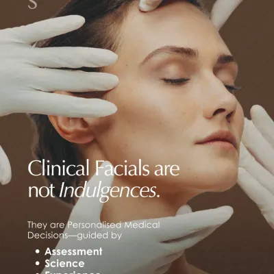 I want you to see clinical facials not as indulgences, but as personalized medical decisions. Each ritual is guided by a thorough assessment, proven science, and my years of experience to ensure the care is right for you.