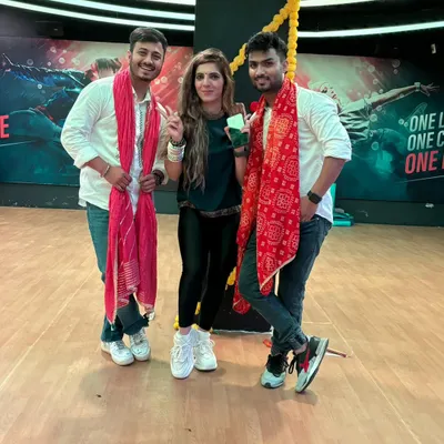 Kicking off the Dandiya nights at 21 Fitness. Here I am with fellow instructors, ready to lead a festive and energetic Garba and Dandiya session.
