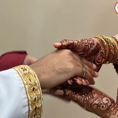 It is a privilege to be part of such a special day. This photo shows the sleeve of a groom's saya kurta I crafted, featuring pure Zardosi handwork. I am grateful to have contributed to this beautiful celebration.