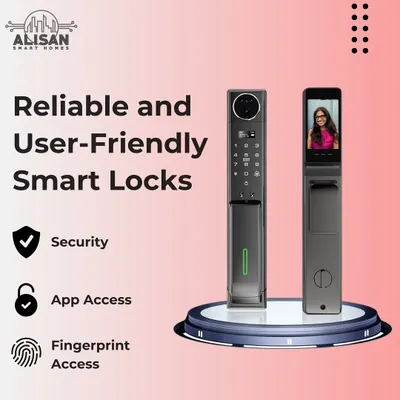 This is our user friendly smart lock with a built in video screen. It combines robust security with convenient app and fingerprint access, making it a reliable choice for any modern home.