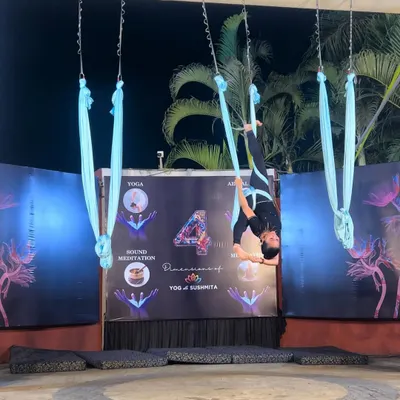 Celebrating four years of my practice with a demonstration of aerial yoga. This is the foundation for my floating sound baths, combining the freedom of aerial arts with the healing power of sound.
