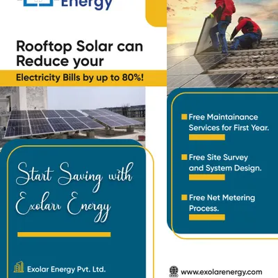 Slash your electricity bills by up to 80% with a rooftop solar system. We make the process simple with free first-year maintenance, site surveys, and net metering assistance.