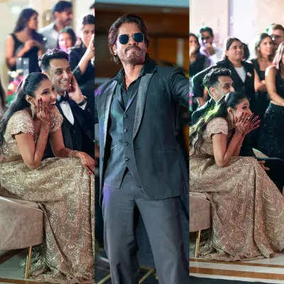 When the Badshah of Bollywood, a master impersonator, crashes the cocktail night, you get reactions like this. A truly unforgettable surprise for the bride.