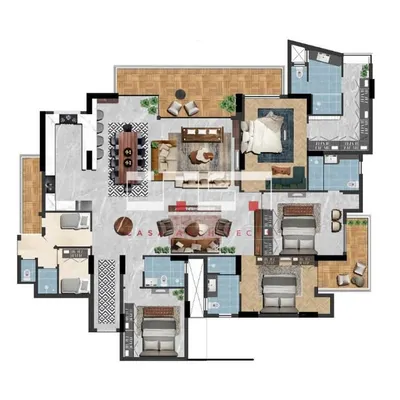 The detailed floor plan for the DLF Belaire project. This architectural drawing shows the thoughtful space planning and layout that forms the foundation of a well-designed home.