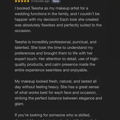 A screenshot of a wonderful review from a happy client. This is the reason I love my work.