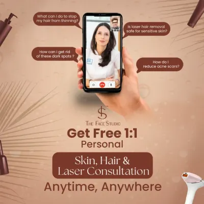 Get expert advice tailored just for you with a free 1:1 personal consultation. Whether you have questions about hair thinning, acne scars, or laser treatments, I am here to provide answers and help you build a plan, anytime and anywhere.