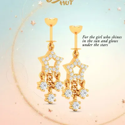 For the girl who shines in the sun and glows under the stars. Our Falling Star Drop Earrings, crafted in 925 sterling silver, capture the magic of a starlit sky.
