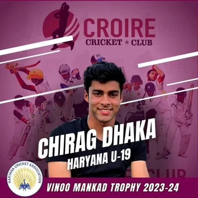 A proud moment for all of us at Croire. Congratulations to Chirag Dhaka for his selection into the Haryana U-19 team for the Vinoo Mankad Trophy. This is a result of his relentless hard work and dedication. Onwards and upwards!
