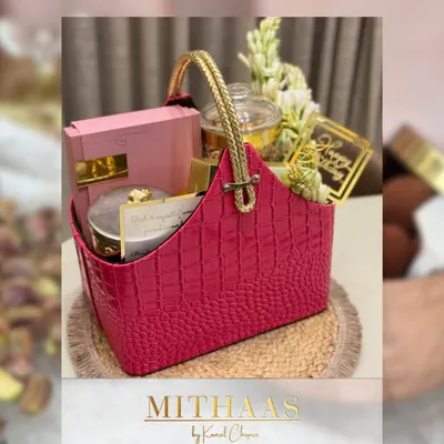 A custom hamper is your story, beautifully packed. This vibrant pink basket holds a curated selection of my gourmet treats, perfect for birthdays, bridal showers, or any celebration that calls for a personal touch.